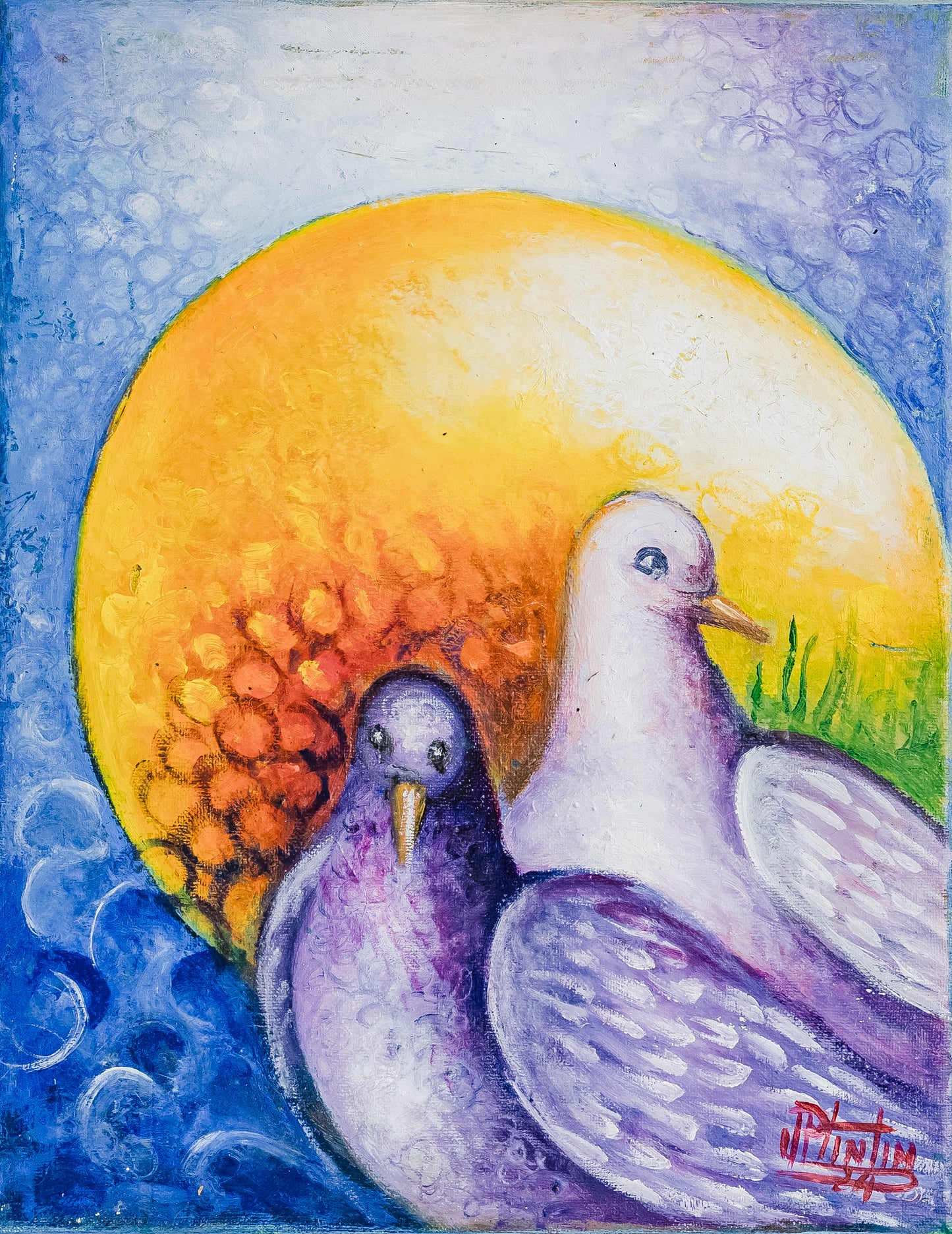Roucoulement des Pigeons en pleine Lune